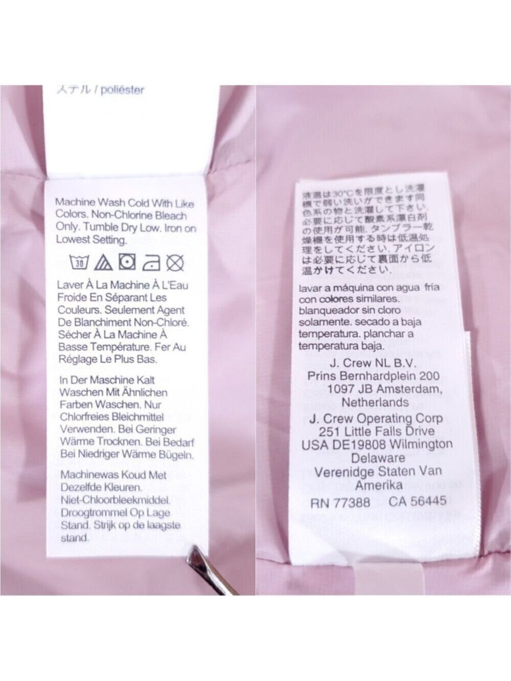 NWT J Crew Signature Puffer Womens Size XS Primaloft Collection Pink Jacket Warm - Picture 11 of 14